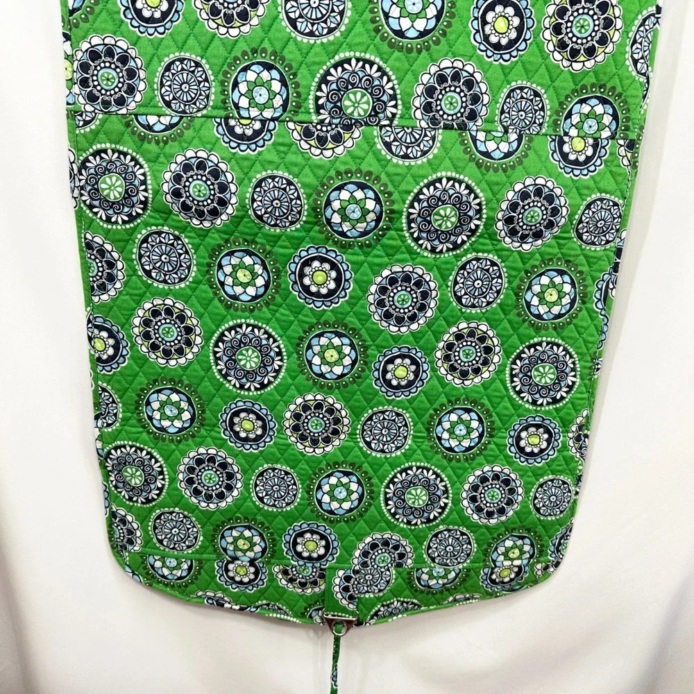 Vera Bradley Hanging Garment Bag Green Medallion Quilted Cotton Travel Vacation